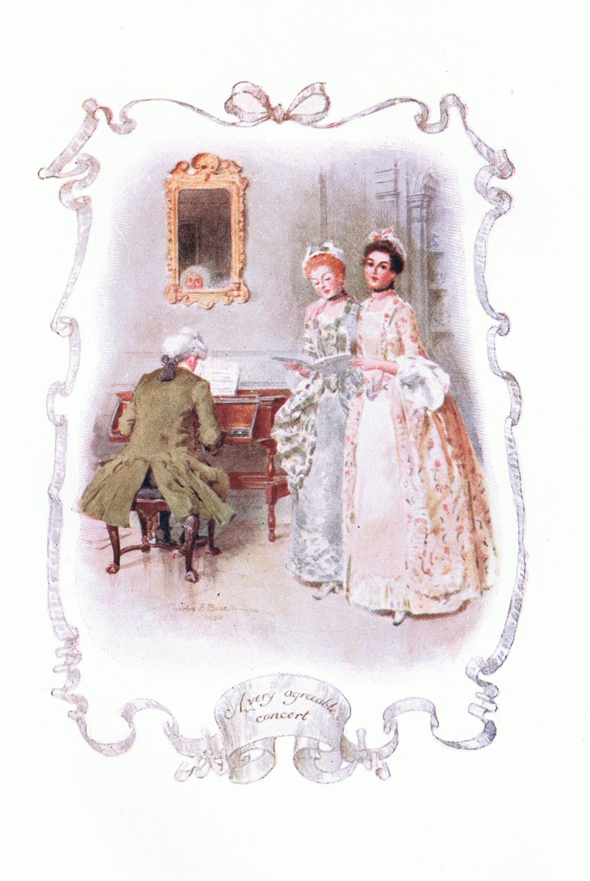 En veldig behagelig konsert, fra The Vicar of Wakefield utgitt av J M Dent & Son Ltd, 1920-tallet av Charles Edmund Brock