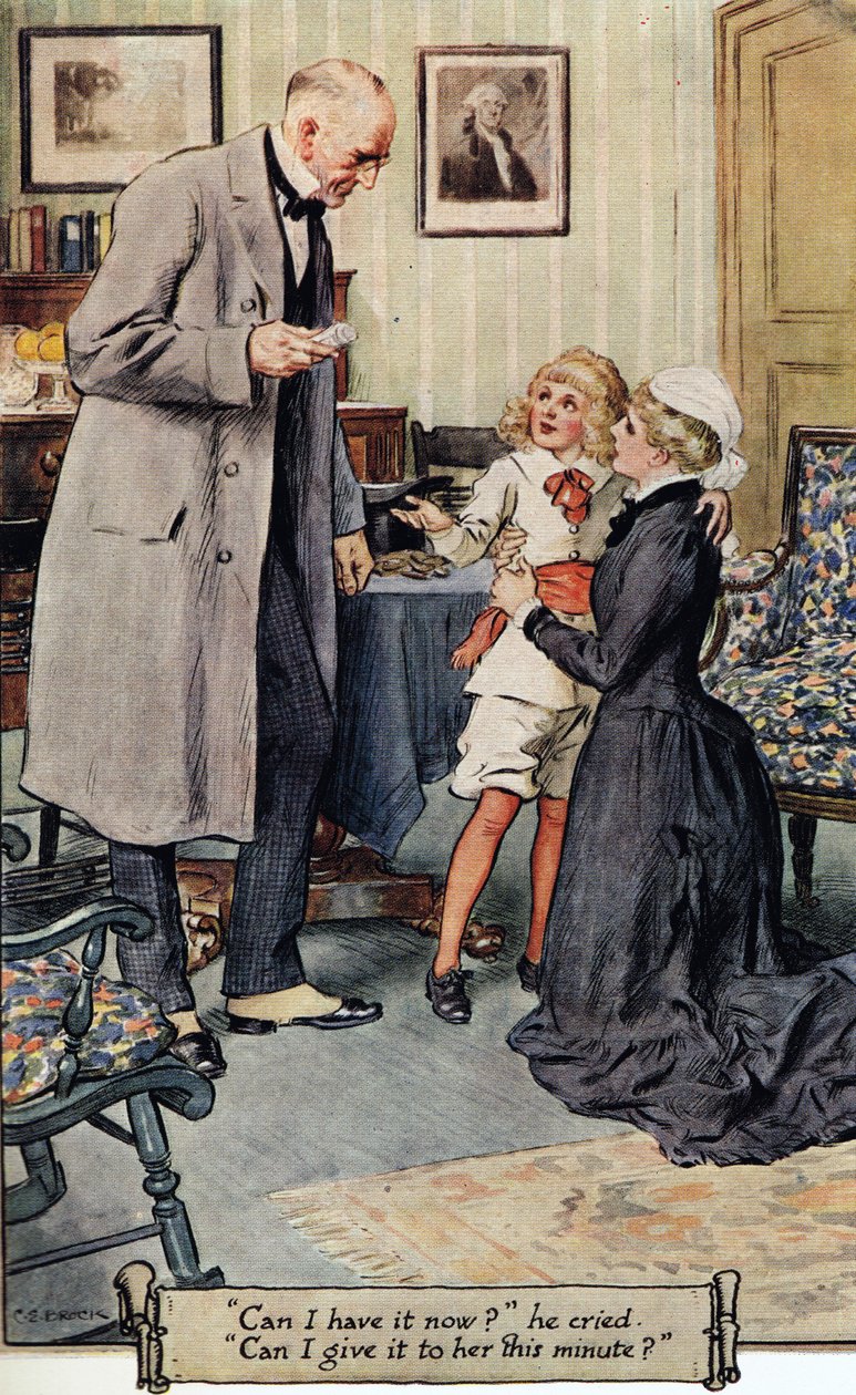 "Kan jeg få det nå," ropte han, "Kan jeg gi henne det i øyeblikket", 1936 av Charles Edmund Brock