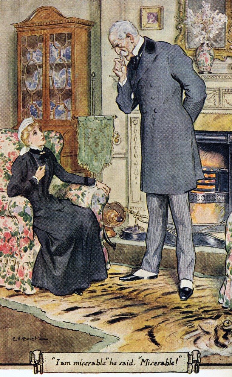 «Jeg er elendig,» sa han, «elendig!», 1936 av Charles Edmund Brock
