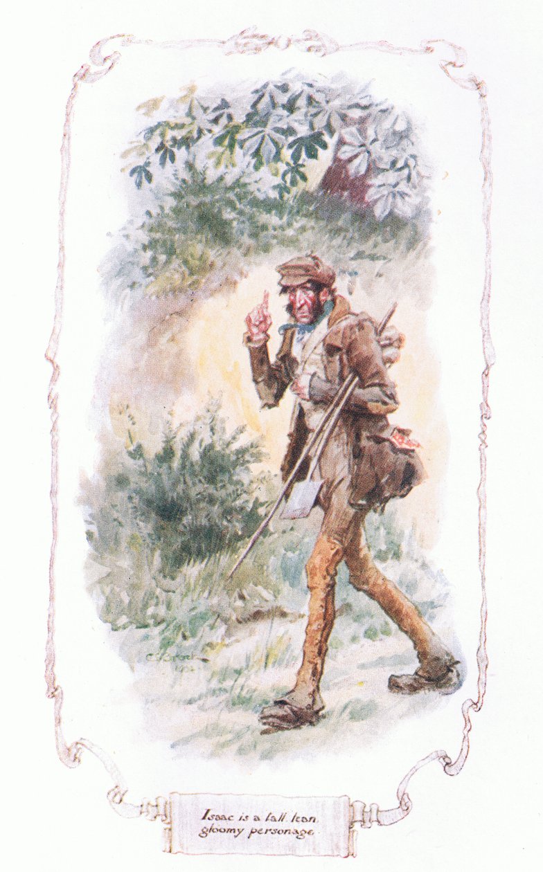 Isaac er en høy, mager dyster personlighet av Charles Edmund Brock