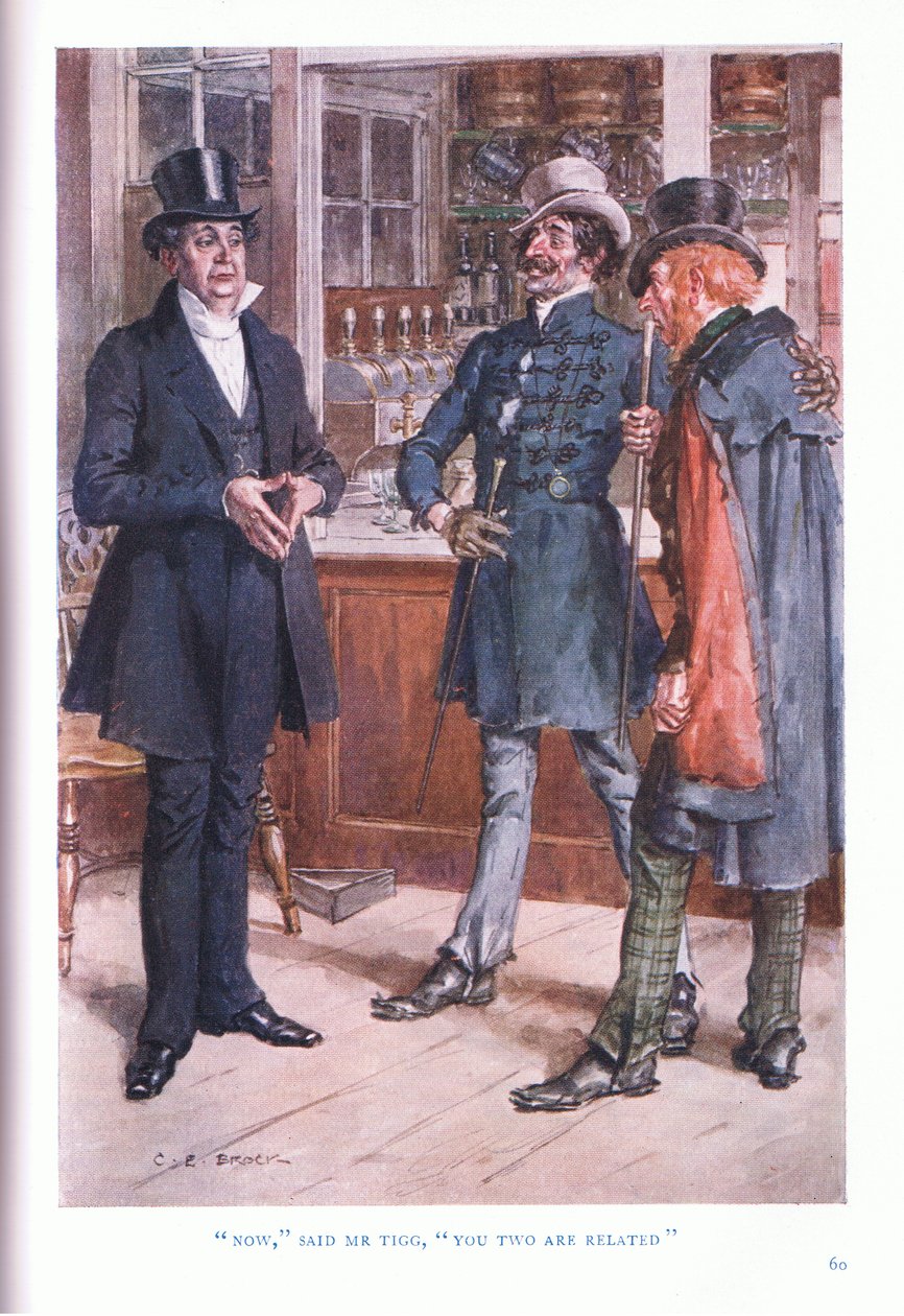 Nå sa Mr Tigg, dere to er i slekt. av Charles Edmund Brock