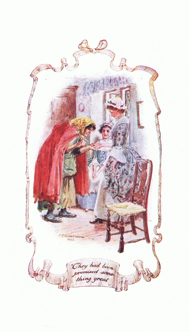 De hadde blitt lovet noe stort, fra The Vicar of Wakefield utgitt av J M Dent & Son Ltd, 1920-tallet av Charles Edmund Brock