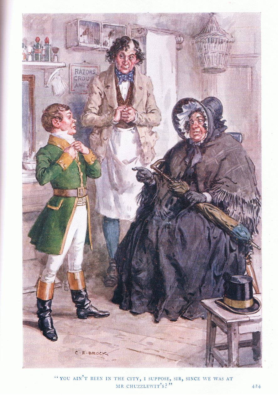 Du har vel ikke vært i byen, sir, siden vi var hos Mr Chuzzlewit. av Charles Edmund Brock