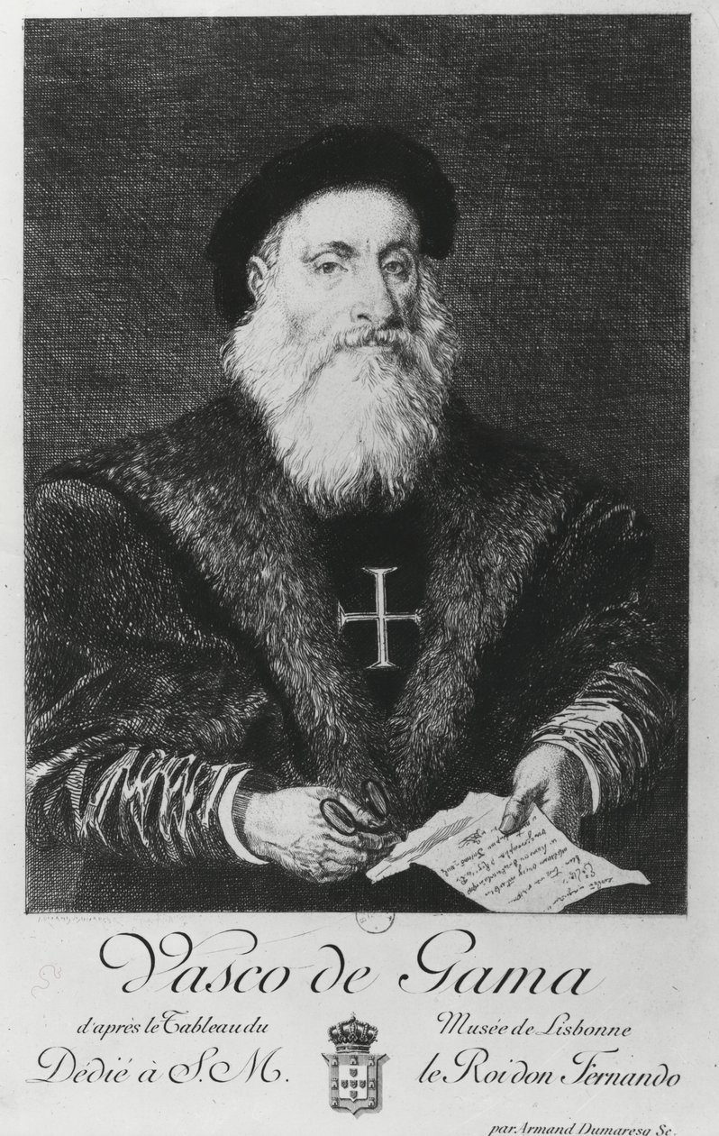 Portrett av Vasco da Gama (1469-1524) av Charles Edouard Armand Dumaresq