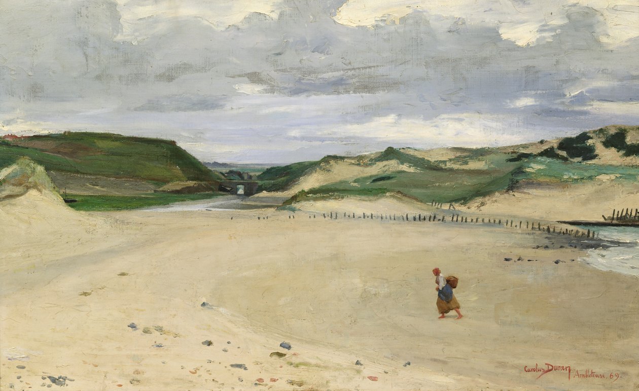 Stranden ved Ambleteuse, 1869 av Charles Emile Auguste Carolus Duran