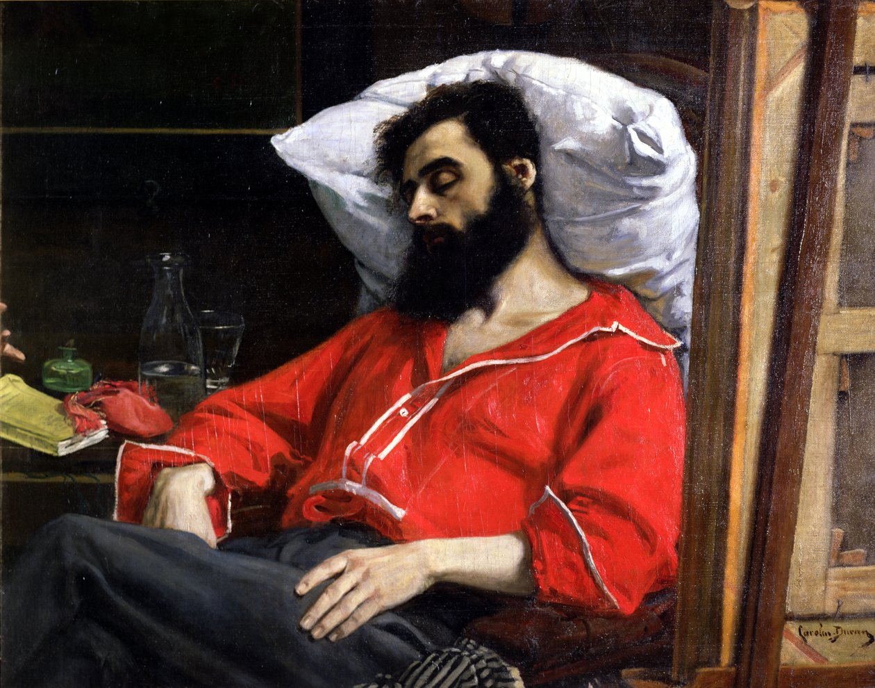 The Convalescent, eller The Wounded Man, detalj klippet av kunstneren fra 