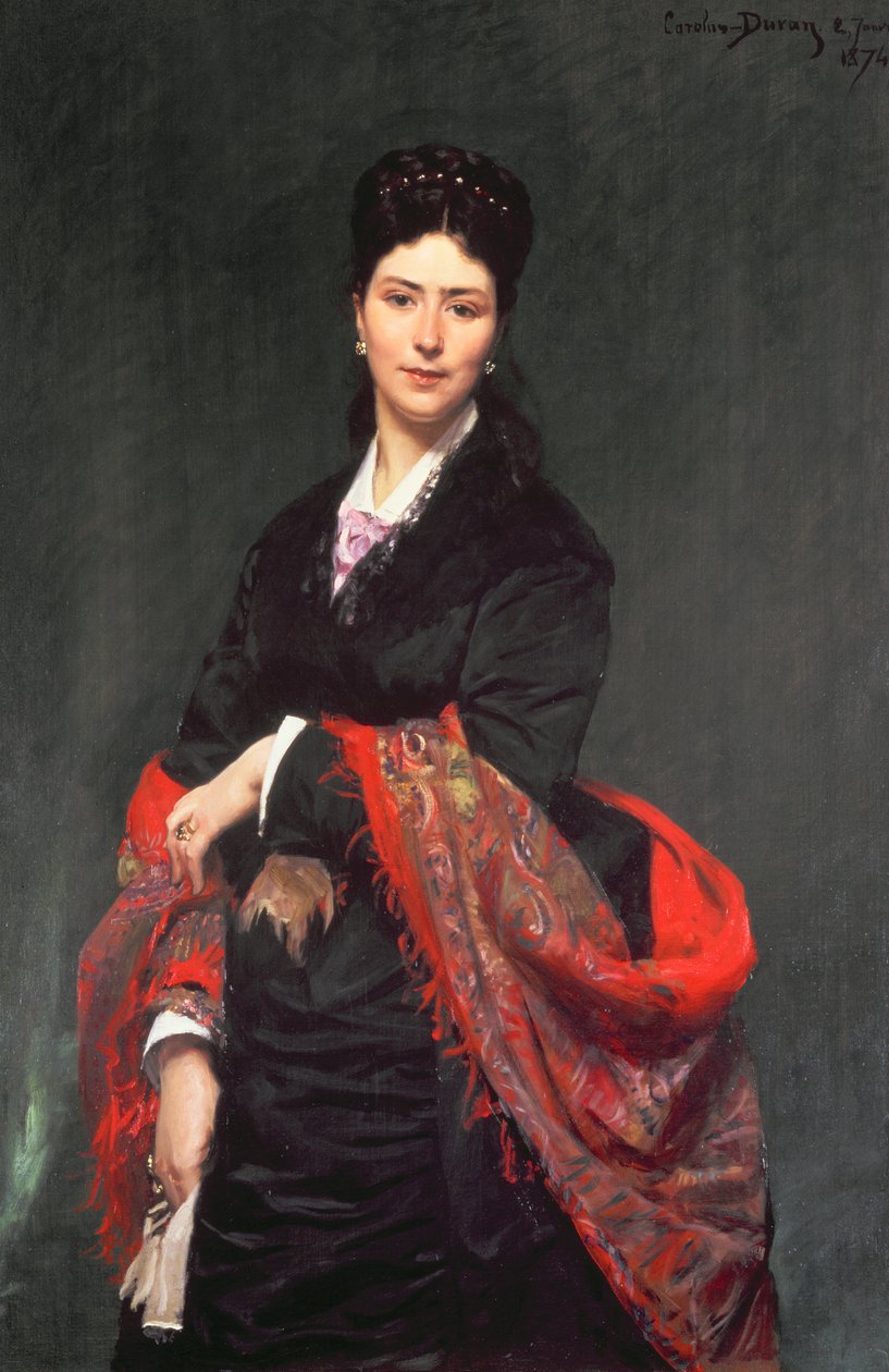 Portrett av fru Marie Clerc, 1874 av Charles Emile Auguste Carolus Duran