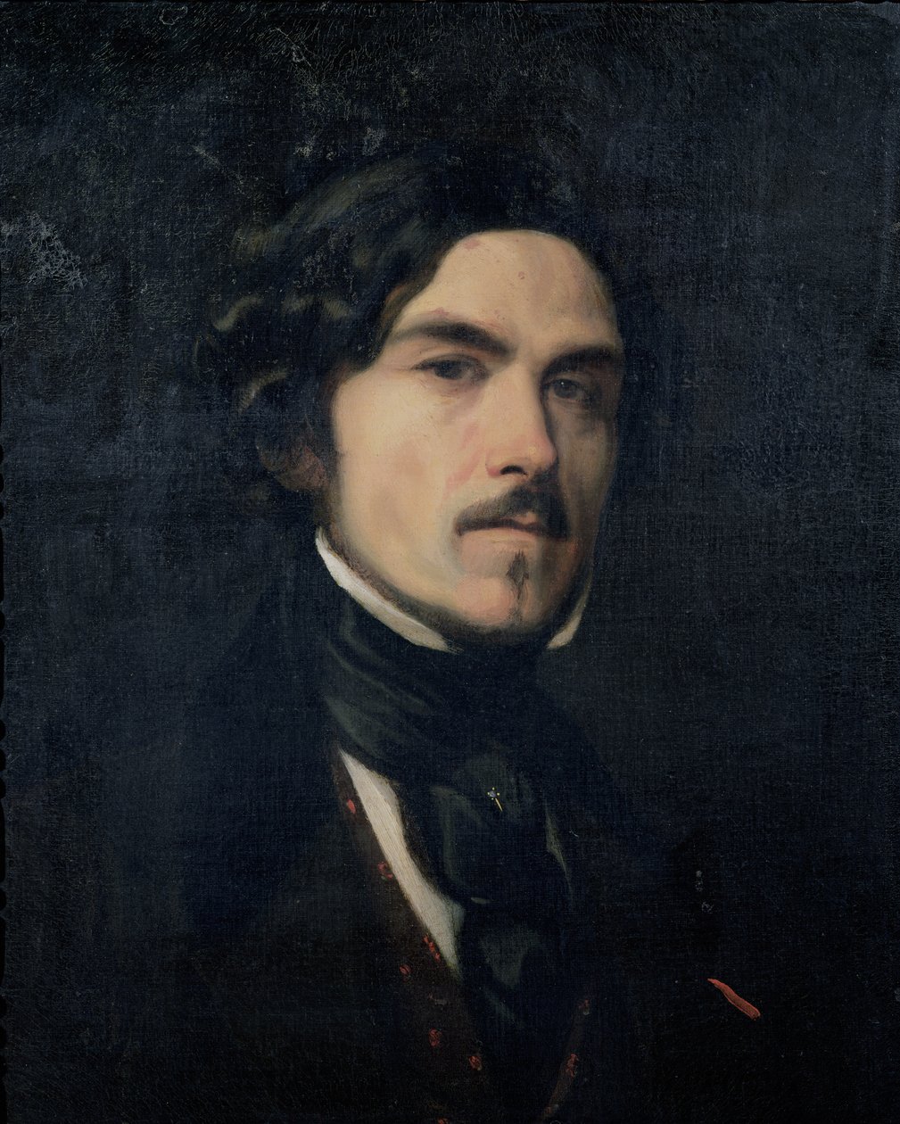 Eugene Delacroix (1798-1863) 1840 av Charles Emile Callande de Champmartin