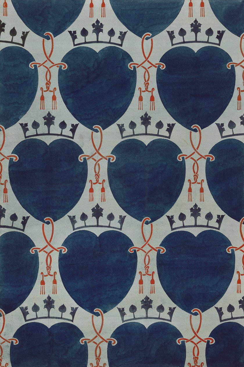 Design for et stoff, ca. 1898 av Charles Francis Annesley Voysey