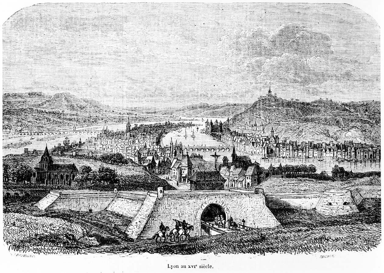 Lyon på 1500-tallet, 1856 av Charles Francois Daubigny