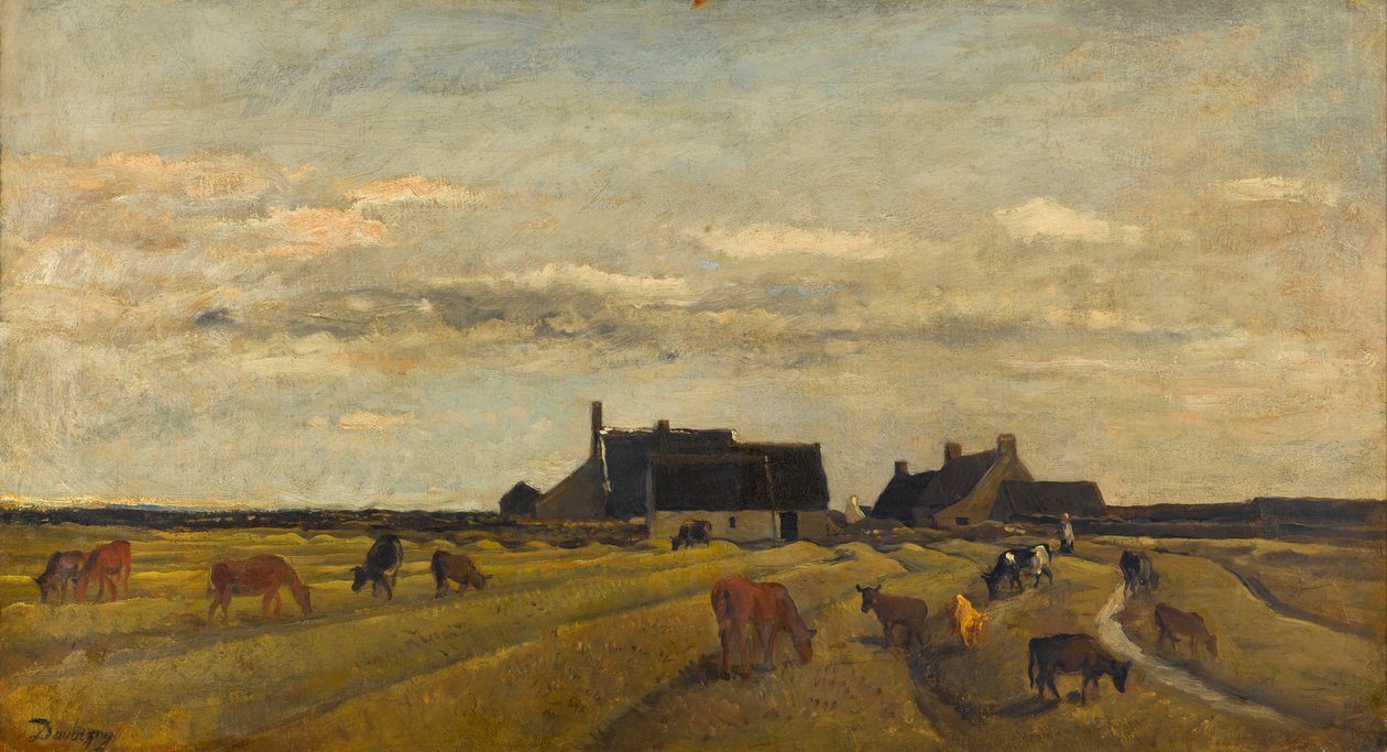 Farm at Kerity, Bretagne av Charles Francois Daubigny
