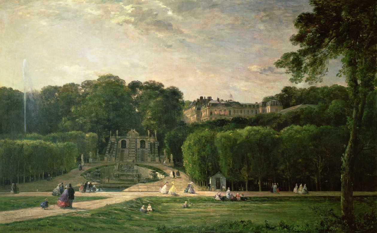 The Park at St. Cloud, 1865 av Charles Francois Daubigny