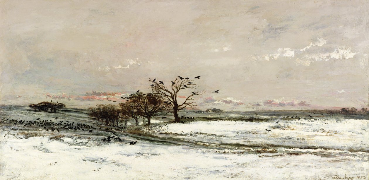 Snøen, 1873 av Charles Francois Daubigny