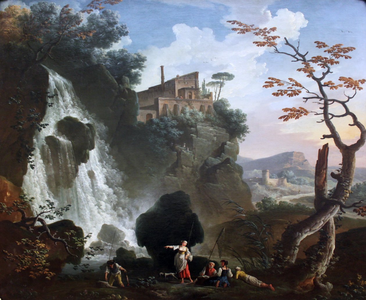 Villa des Maecenas i Tivoli av Charles François Grenier de Lacroix