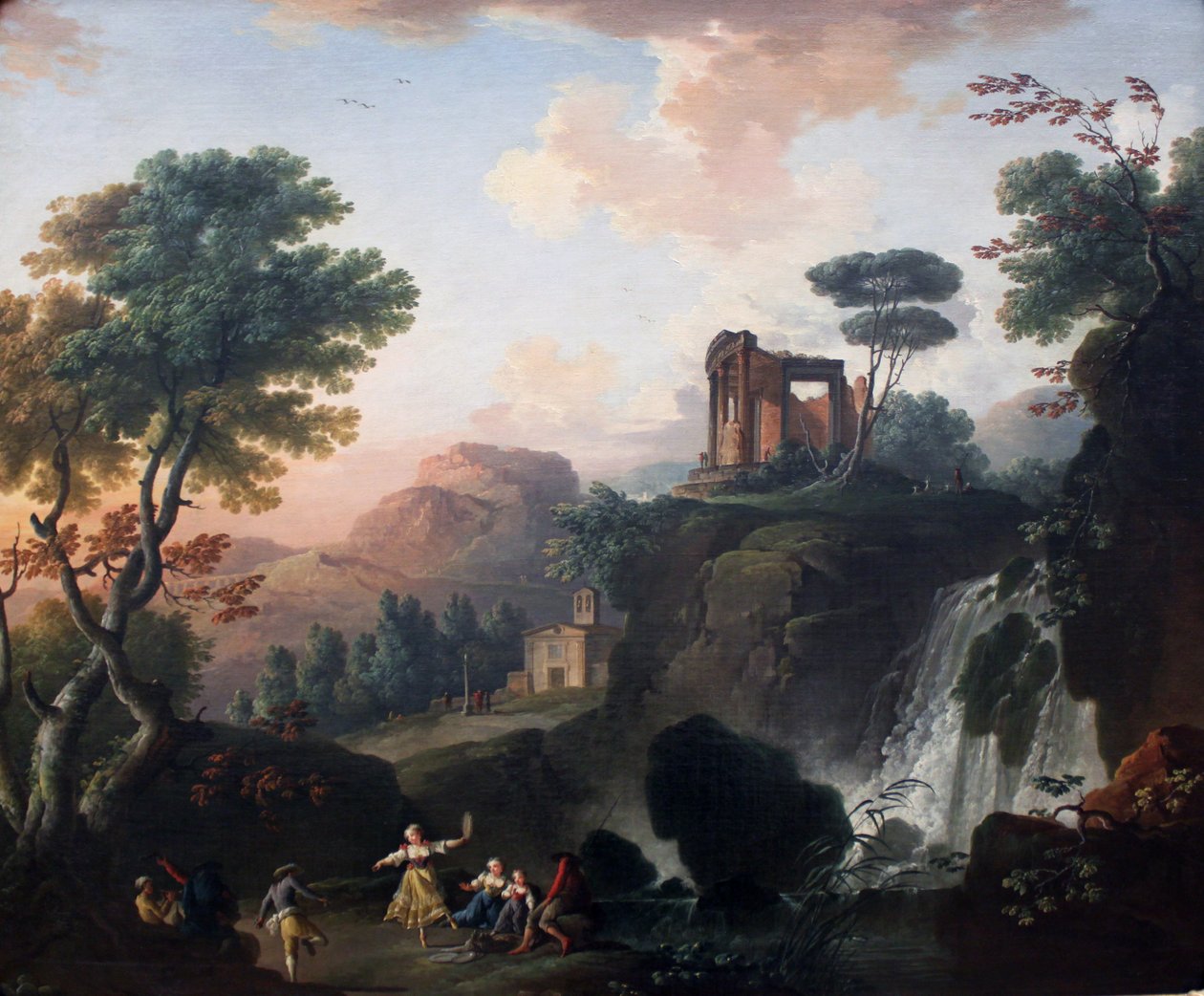 Vesta -tempelet i Tivoli av Charles François Grenier de Lacroix