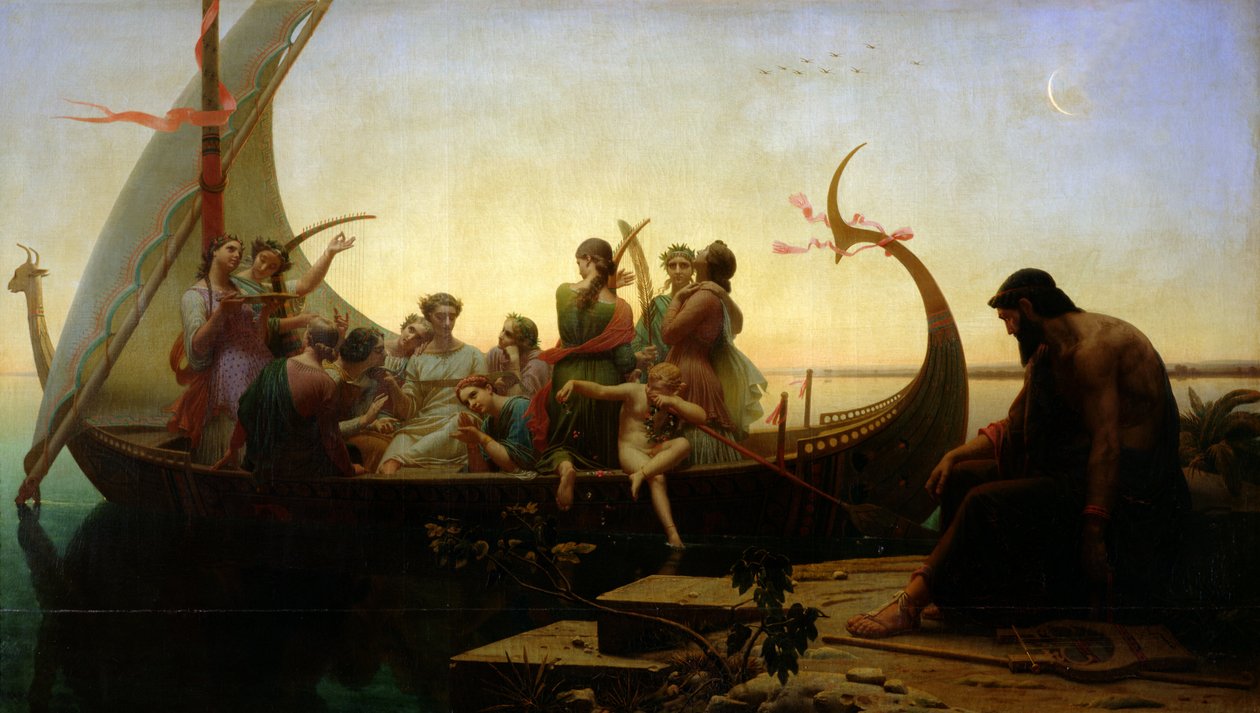 Tapte illusjoner, eller kveld, før 1843 av Charles Gleyre