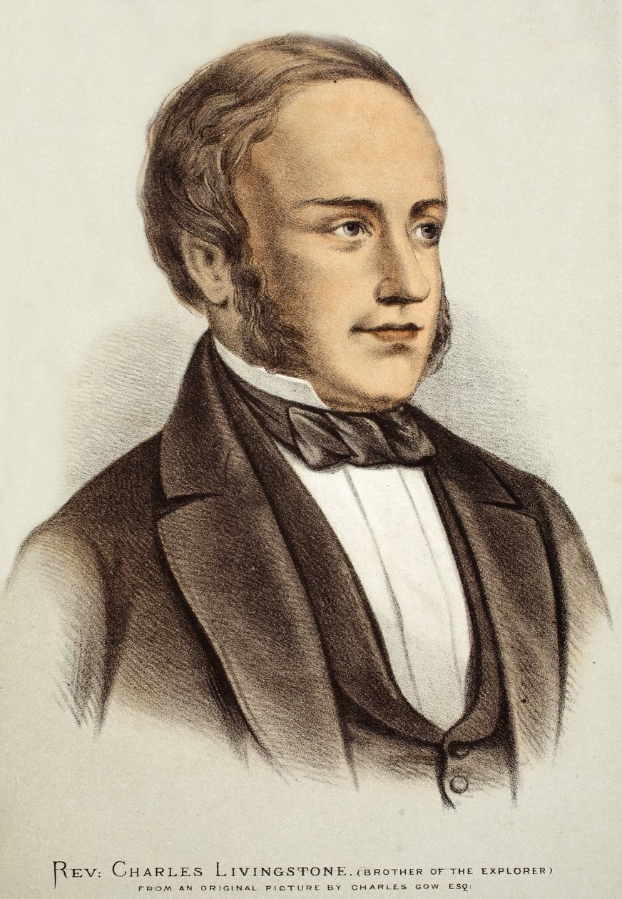 Pastor Charles Livingstone, illustrasjon fra The Pictorial Edition of the Life and Discoveries of David Livingstone av J. Ewing Richie, pub. av A. Fullarton & Co., 1876 av Charles Gow