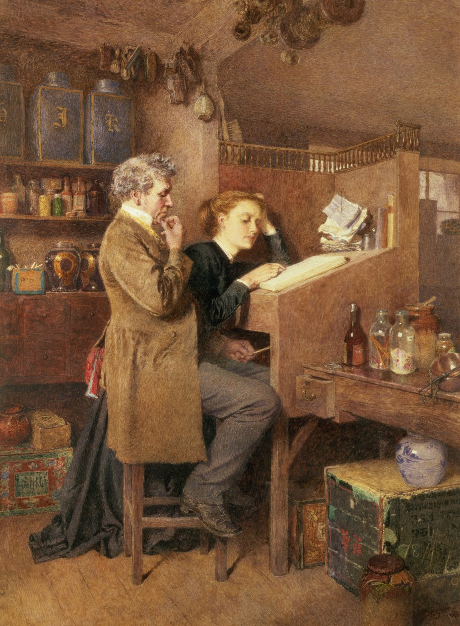 Kjøpmann og kone, 1868 av Charles Green