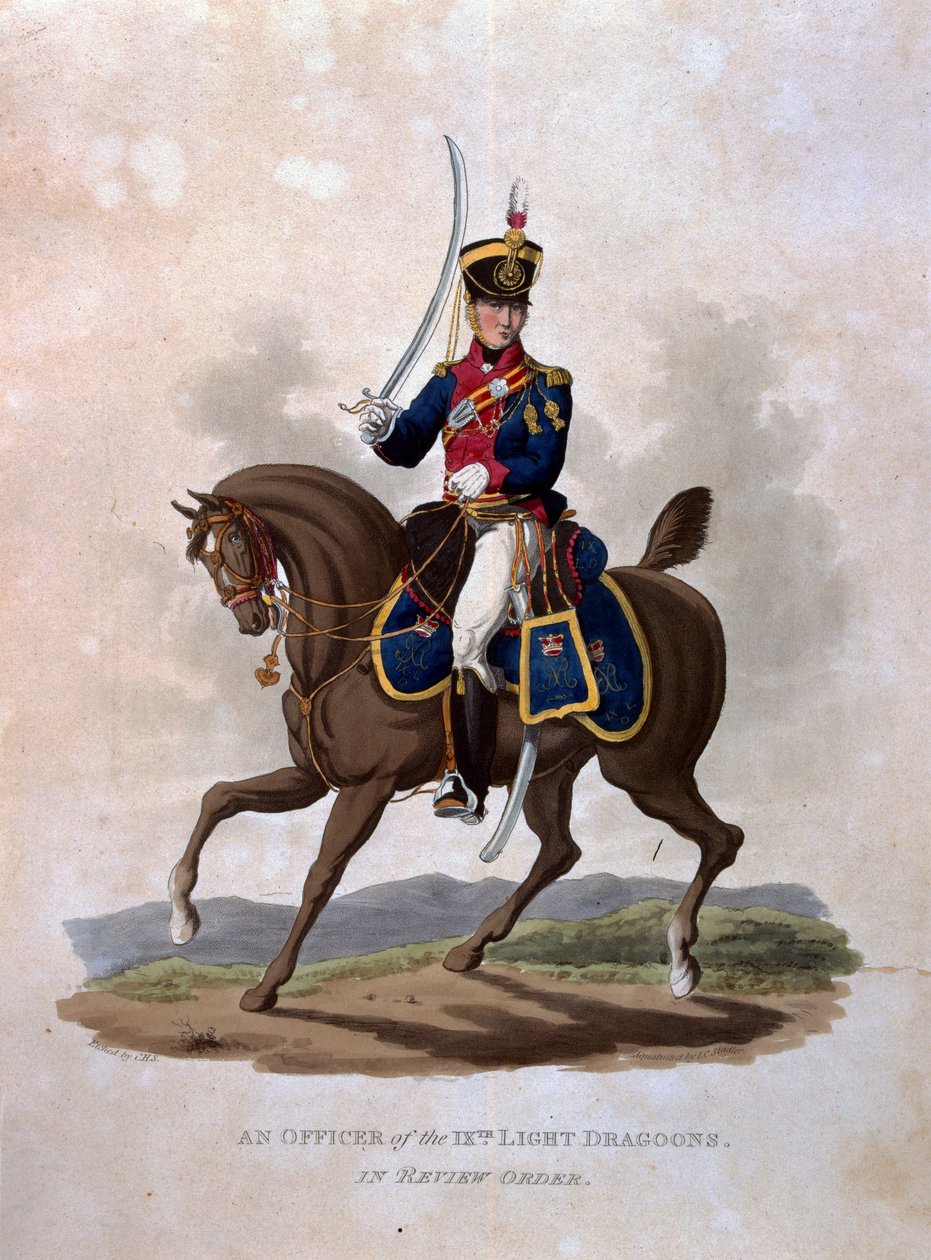 An Officer of the 9th Light Dragoons in Review Order, fra 