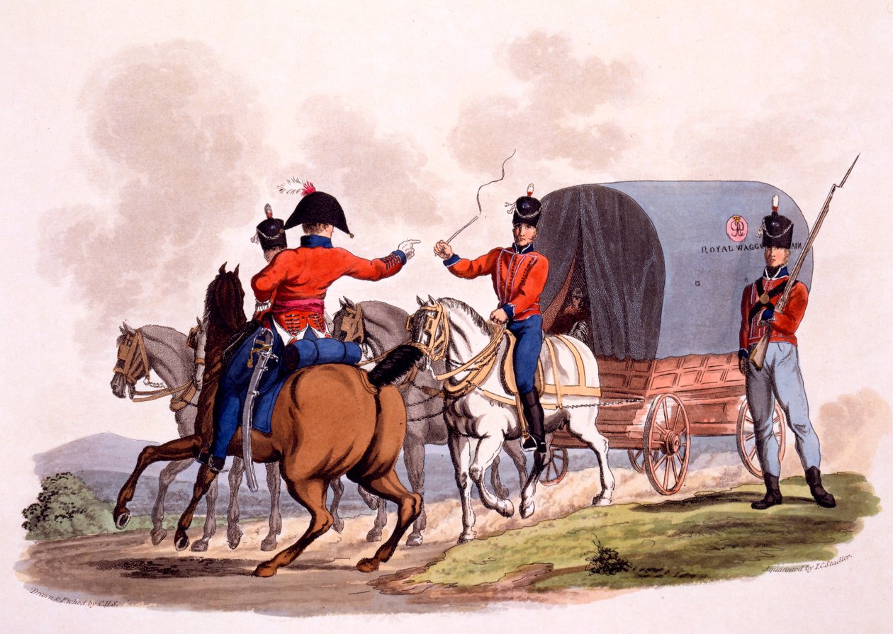 Uniform of an Officer, Private und Driver of the Royal Wagon Train, fra 