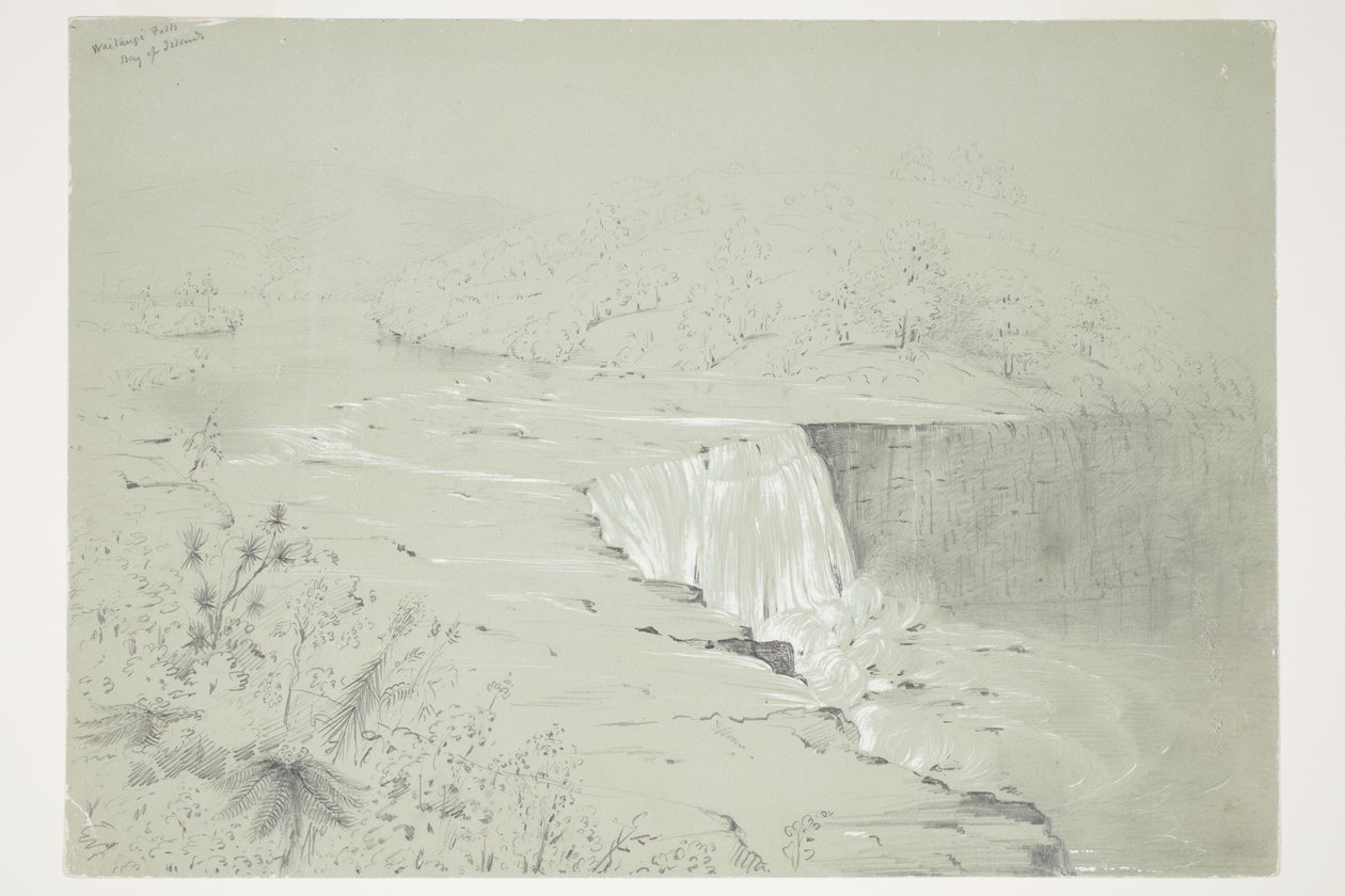 Waitangi Falls, Bay of Islands av Charles Heaphy