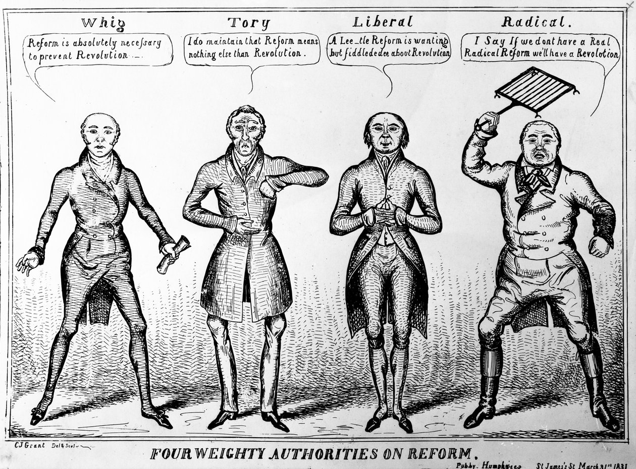 Fire vektige myndigheter om reform, 1831 av Charles Jameson Grant