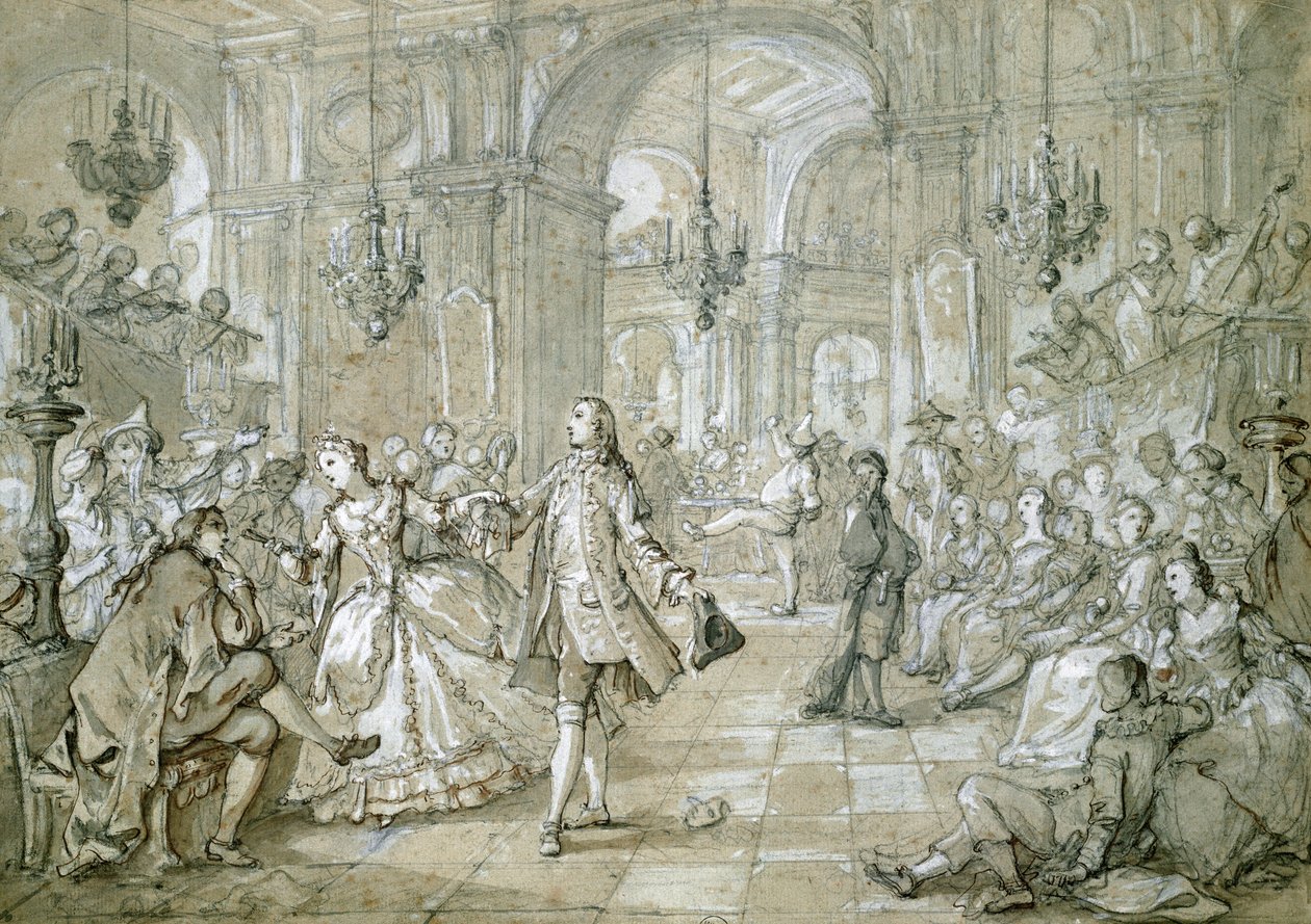 En maskeradeball av Charles Joseph Natoire