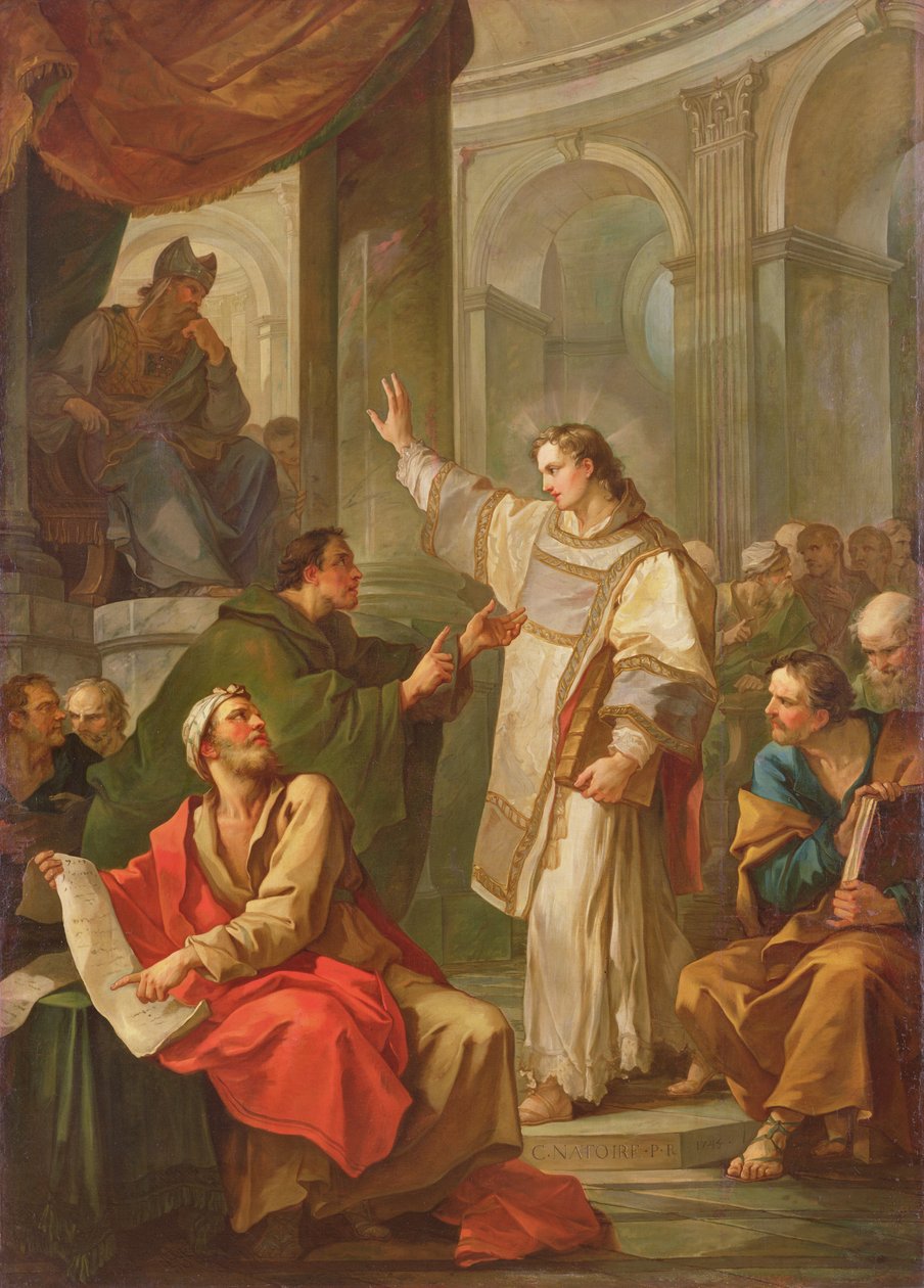 The Preken of St. Stephen, 1745 av Charles Joseph Natoire