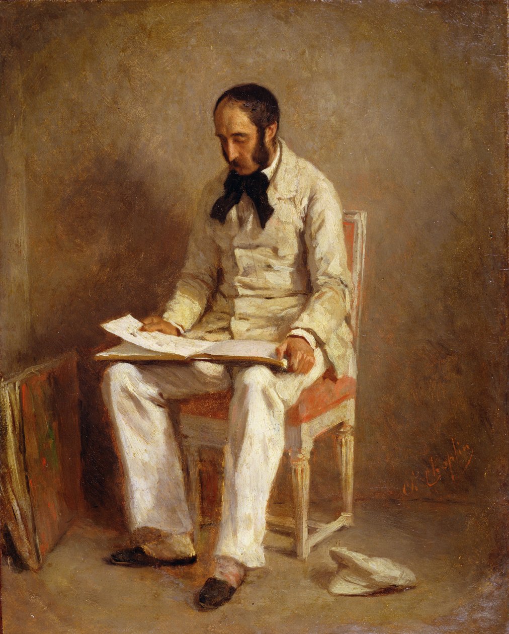 Portrett av Ernest-Aime Feydeau (1821-73) av Charles Joshua Chaplin