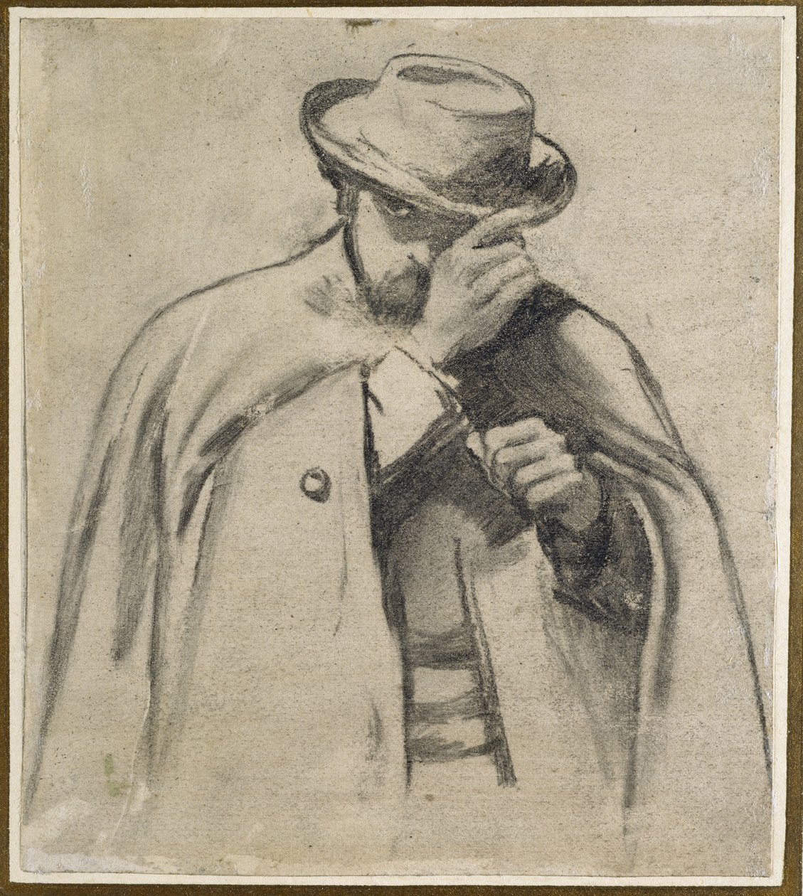 Dante Gabriel Rossetti (kull på grått papir) av Charles Keene