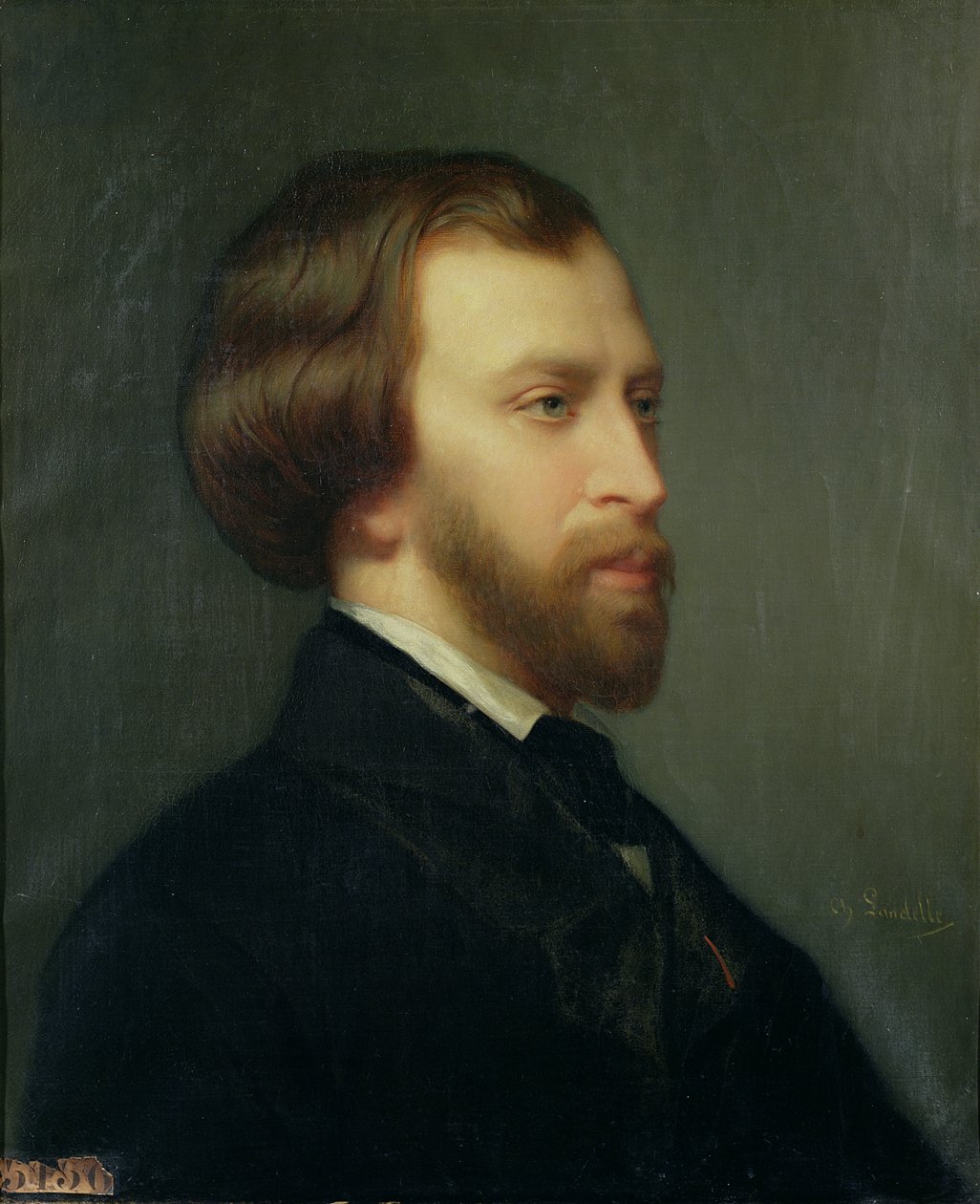 Portrett av Alfred de Musset (1810-57) av Charles Landelle