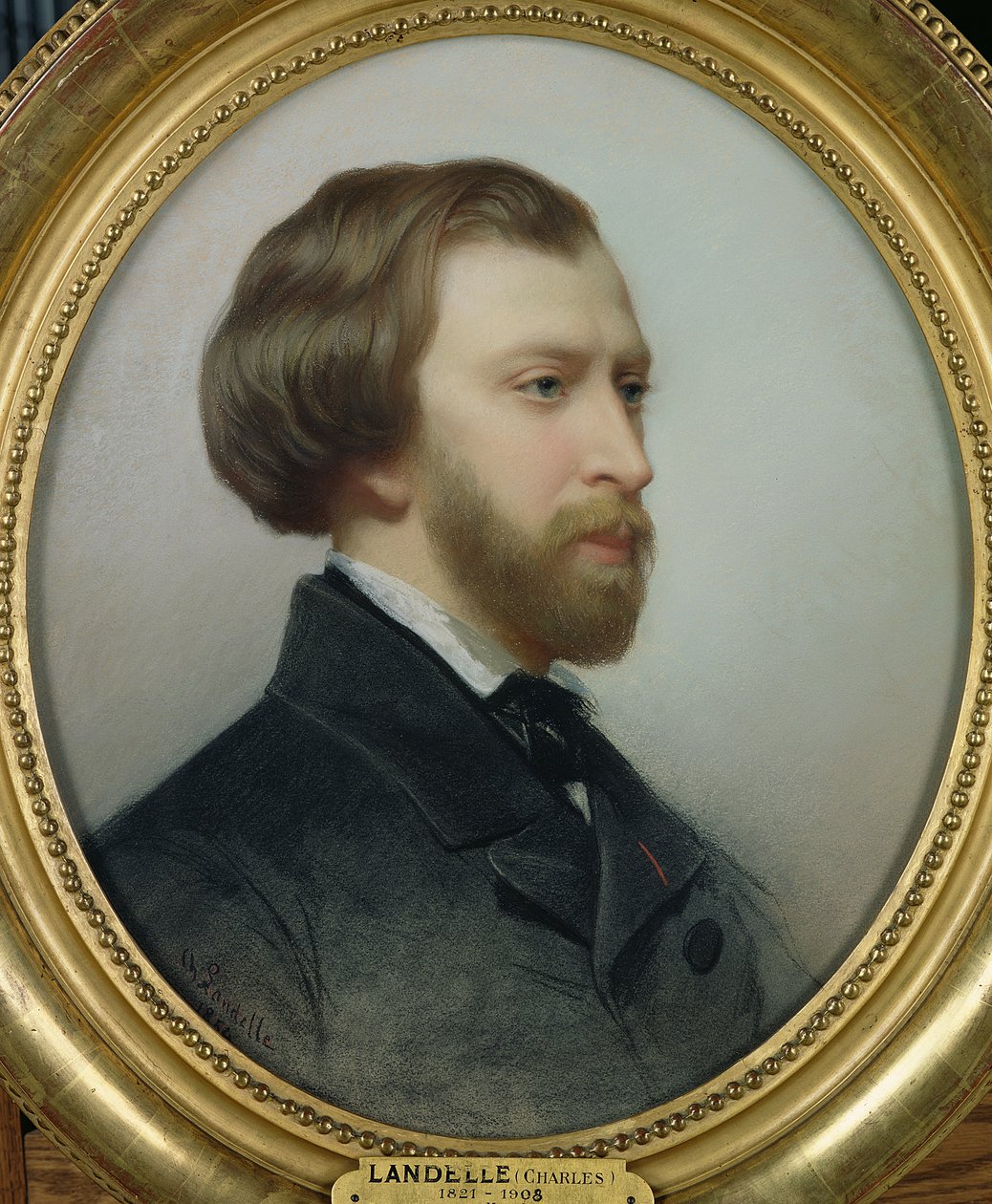 Portrett av Alfred de Musset (1810-57) 1854 (pastell på papir) av Charles Landelle