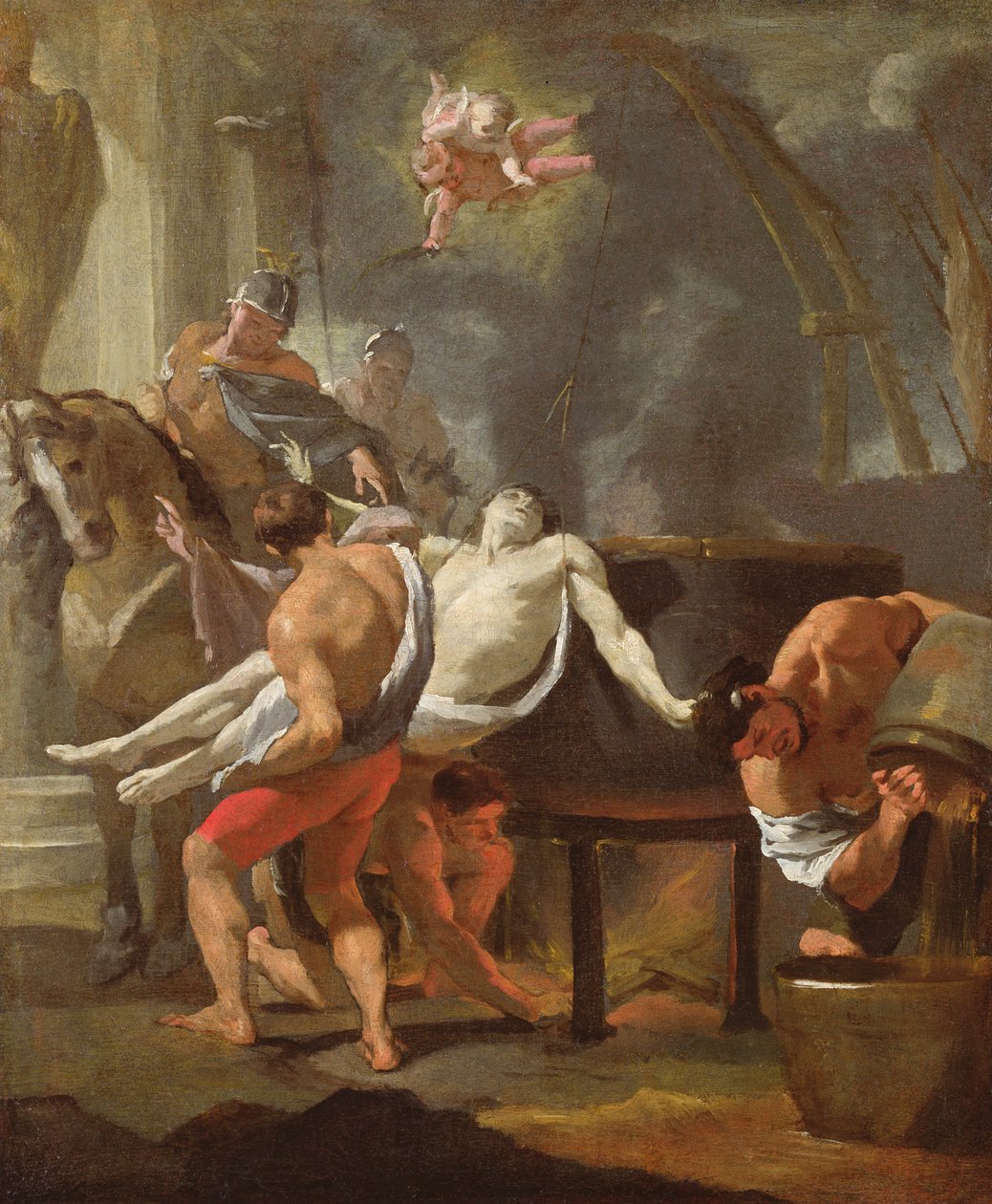 En skisse av The Martyrdom of Saint John the Evangelist, 1641, av Charles Le Brun