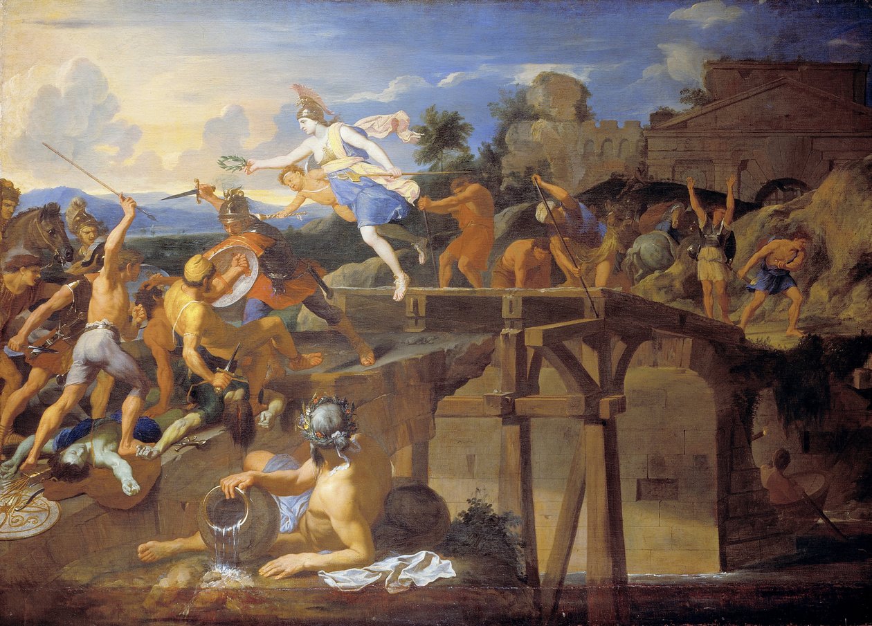 Horatius Cocles forsvarte broen av Charles Le Brun