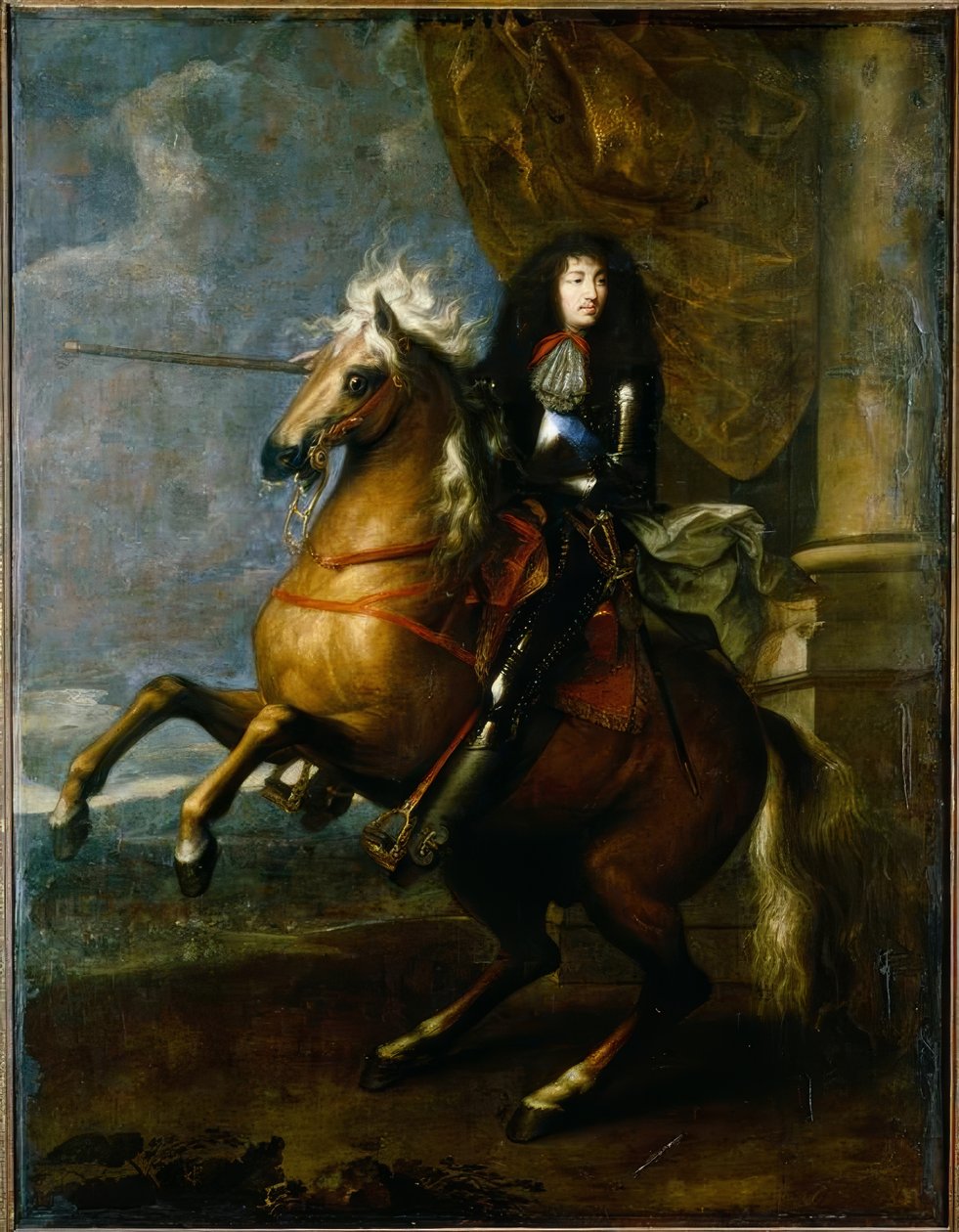 Ludvig XIV. Frankrike, rytterportrett / Charles Le Brun av Charles Le Brun