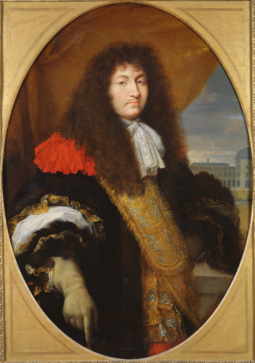 Portrett av Louis XIV (1638-1715), konge av Frankrike og Navarra, foran Tuileriene, ca. 1643, av Charles Le Brun