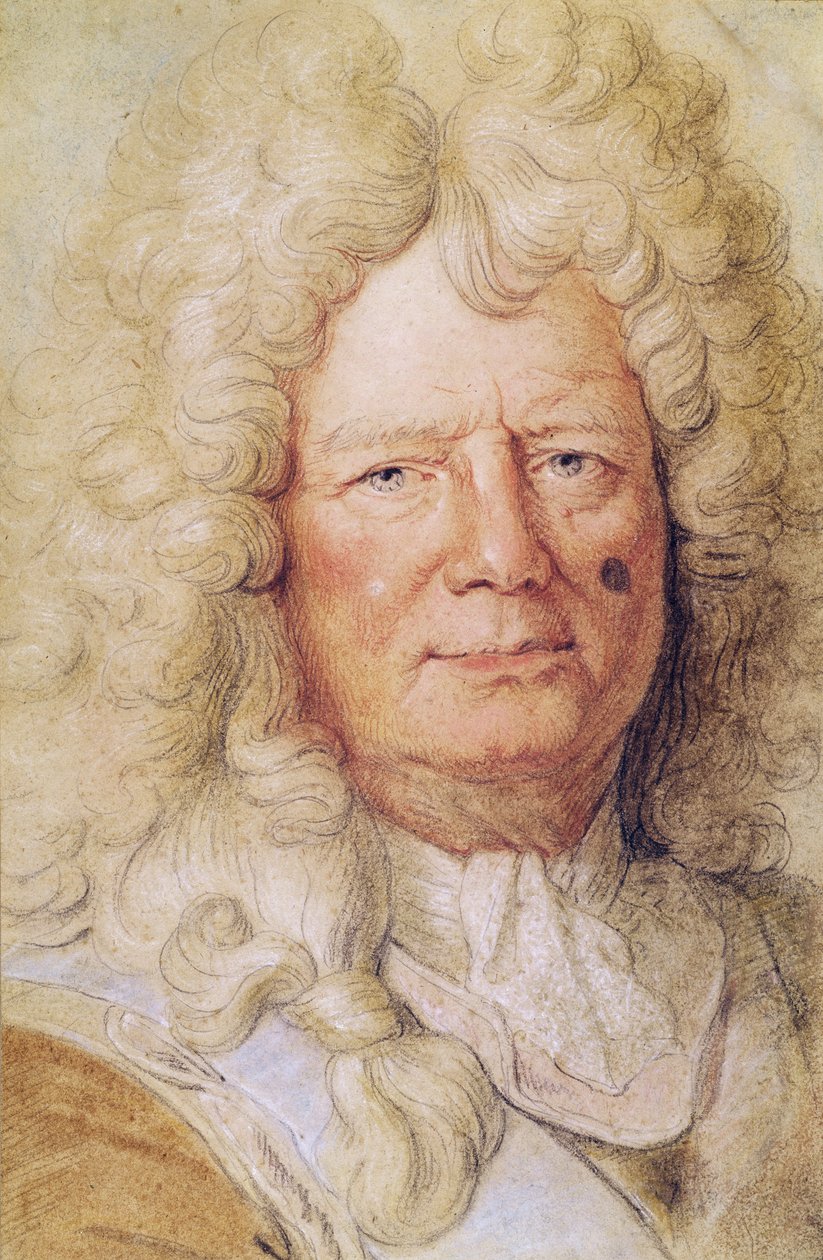 Portrett av Sebastien le Prestre av Vauban (1633-1707) (pastell på papir) av Charles Le Brun