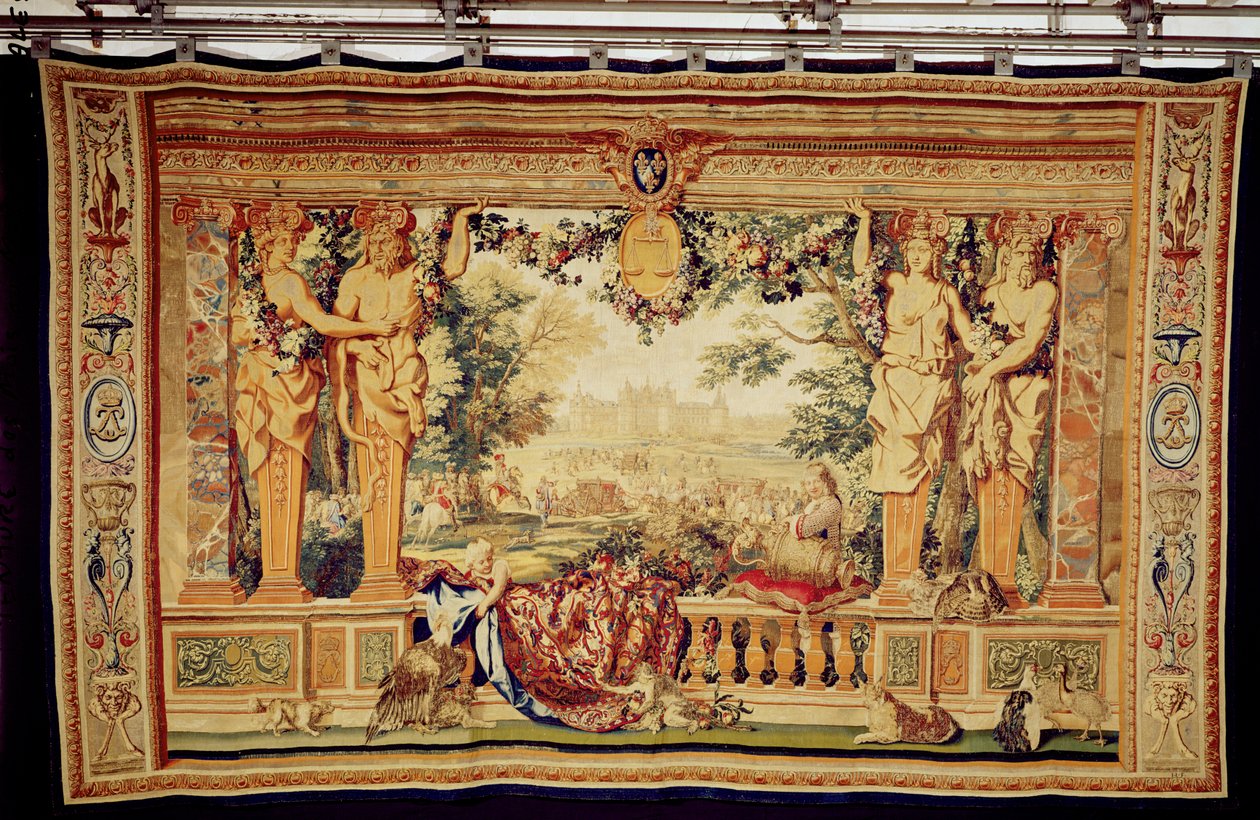 Septembermåneden Chateau of Chambord, fra serien med billedvev 
