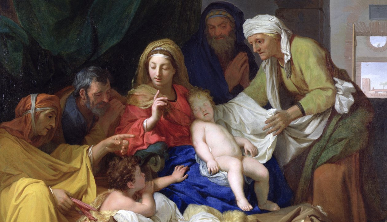 The Sleeping Christ, 1655 (detalj av 173613) av Charles Le Brun