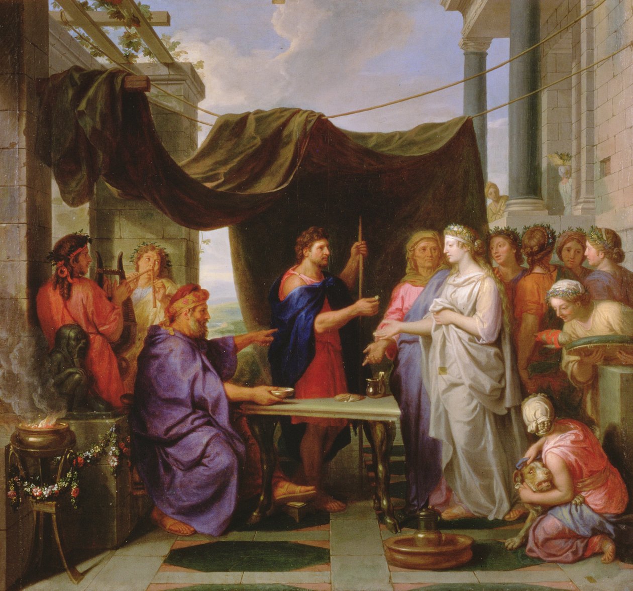 Bryllupet til Moses og Sippora (par 78385) av Charles Le Brun