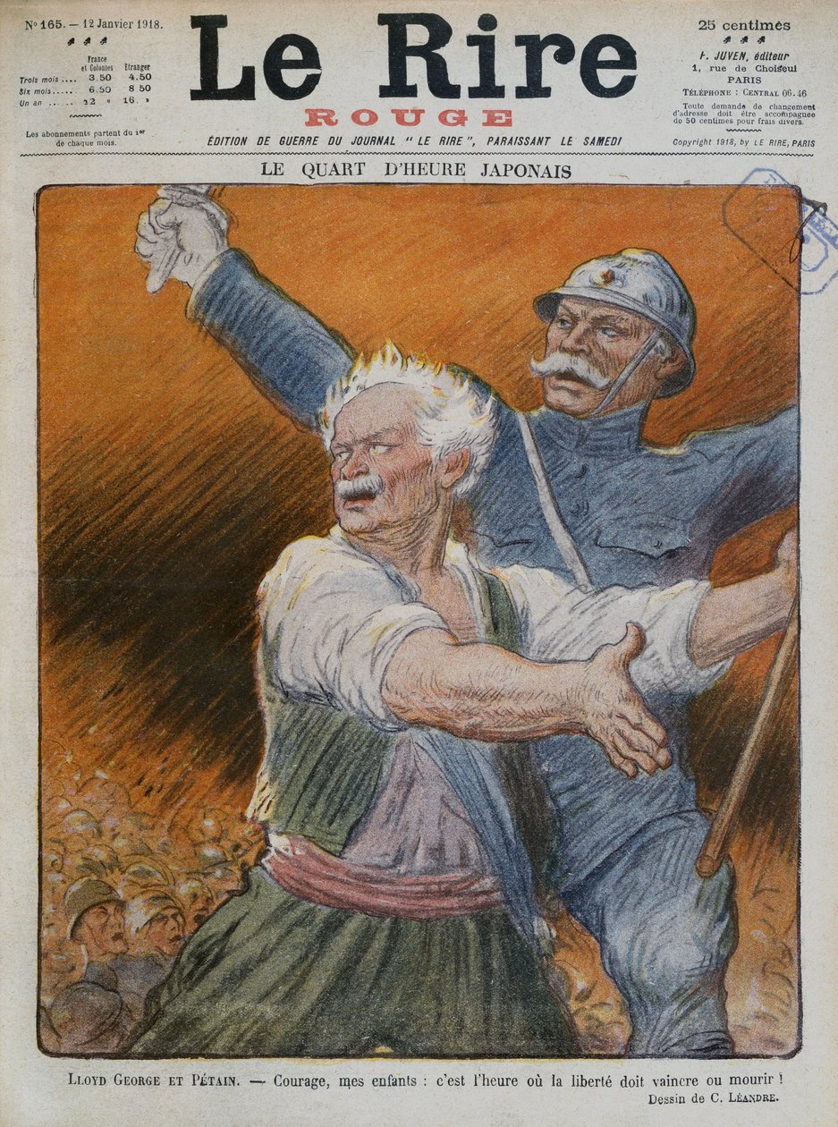 David Lloyd George og Petain, forsideillustrasjon fra 