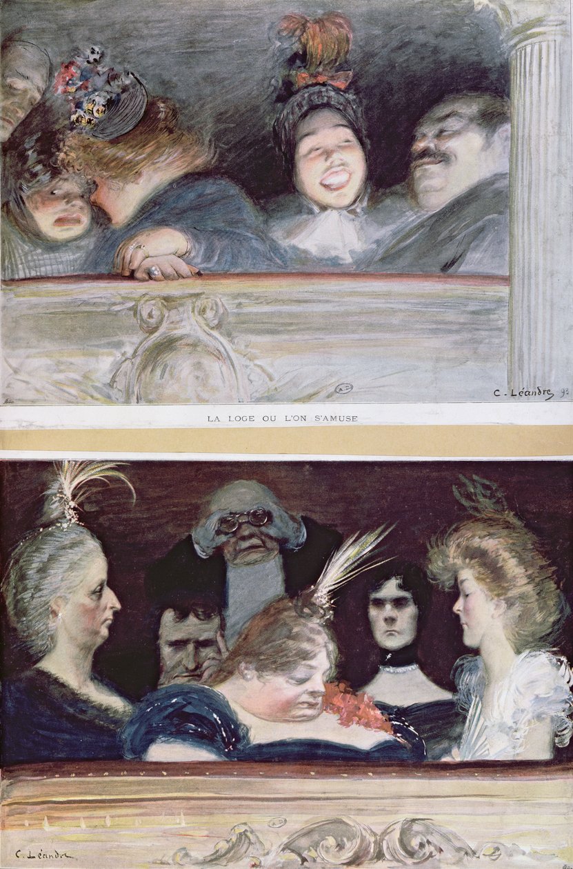Merriment og Boredom, 1898 av Charles Leandre