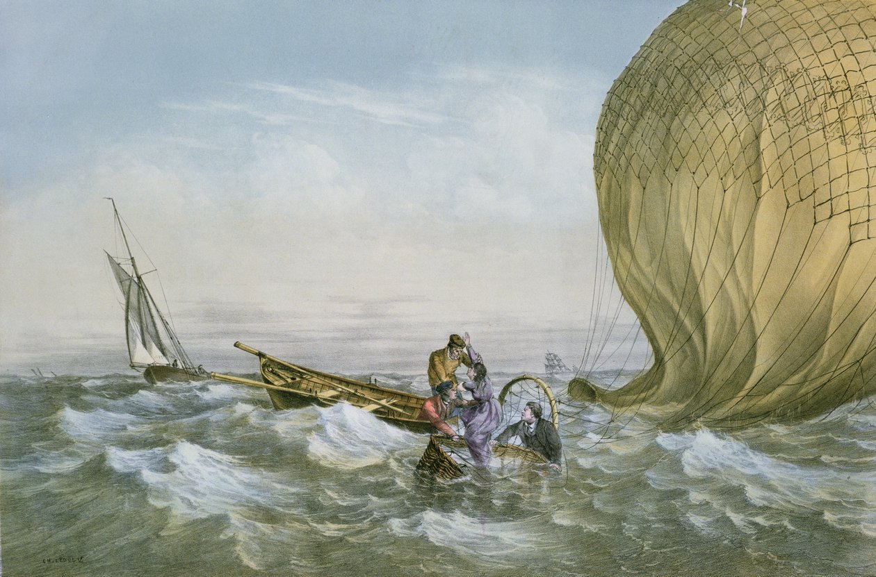Redning av varmluftsballongen, 1874 av Charles Leduc