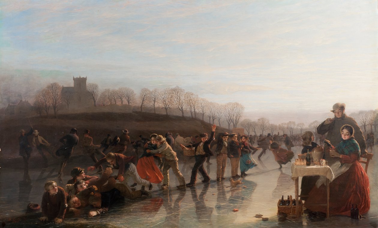 Skyv på Linlithgow Loch, 1858 av Charles Lees
