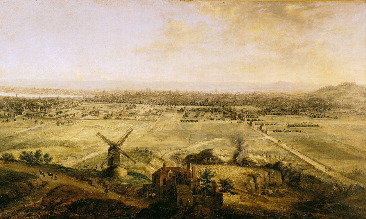Utsikt over Paris fra Belleville, 1738 av Charles Leopold Grevenbroeck