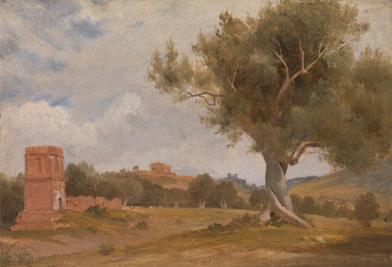 En utsikt på Girgenti på Sicilia med Concord -tempelet og Juno av Charles Lock Eastlake