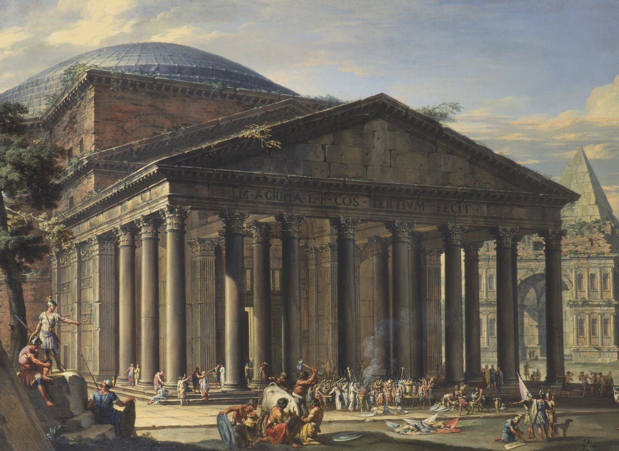 Romerske monumenter og Pantheon av Charles Louis Clerisseau