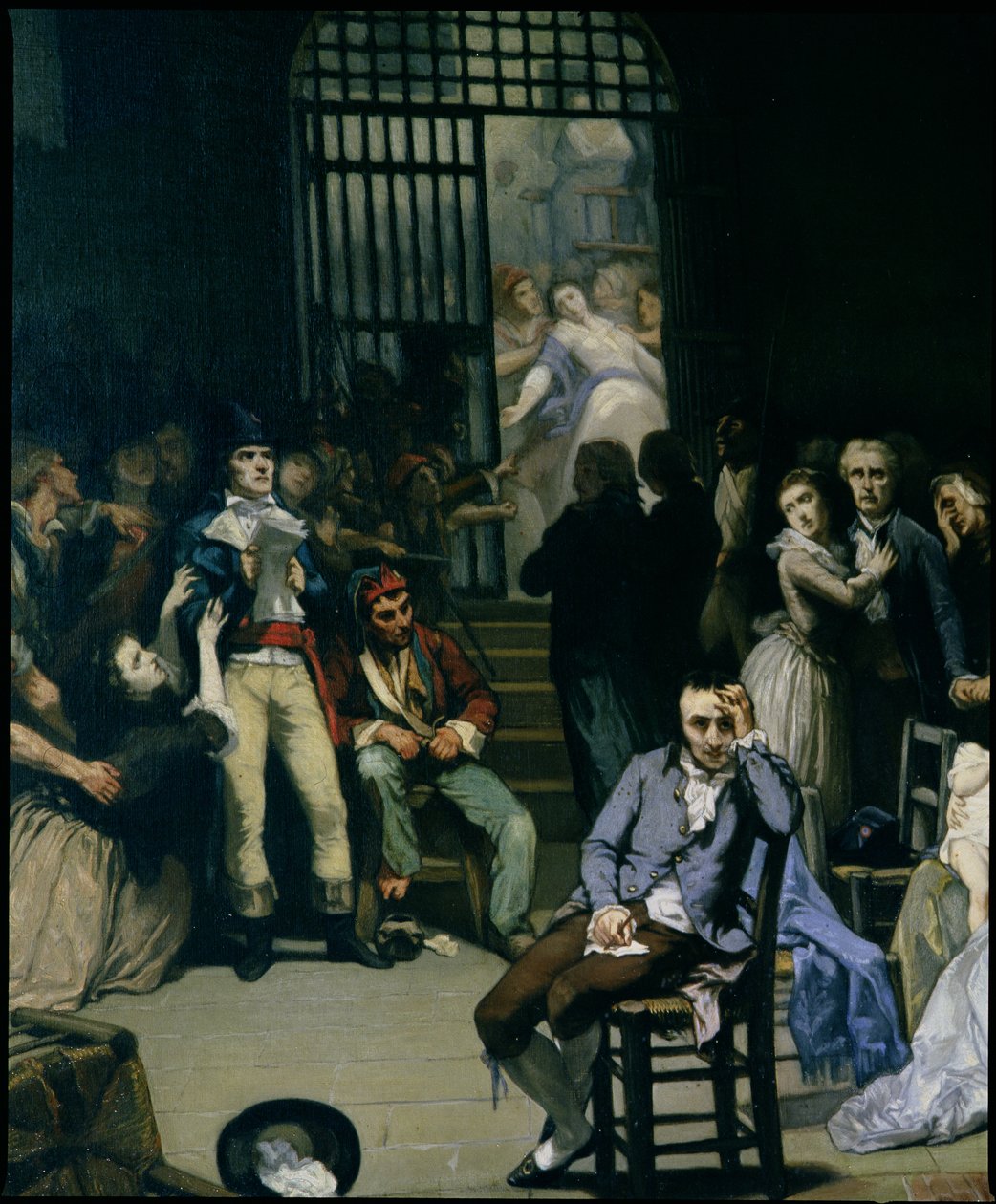 The Call of the last victims of the Terror, 7-9 Thermidor, år 2 (25-27 juli 1794), etter 1850 (detaljer, se også 164363) av Charles Louis Lucien Muller