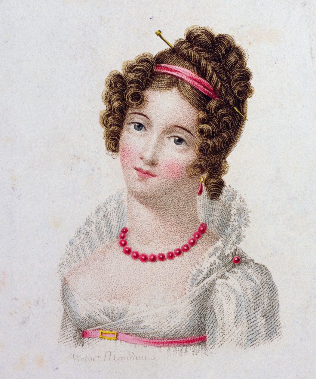 Likegyldighet farget gravering av Charles Louis Victor Mauduit