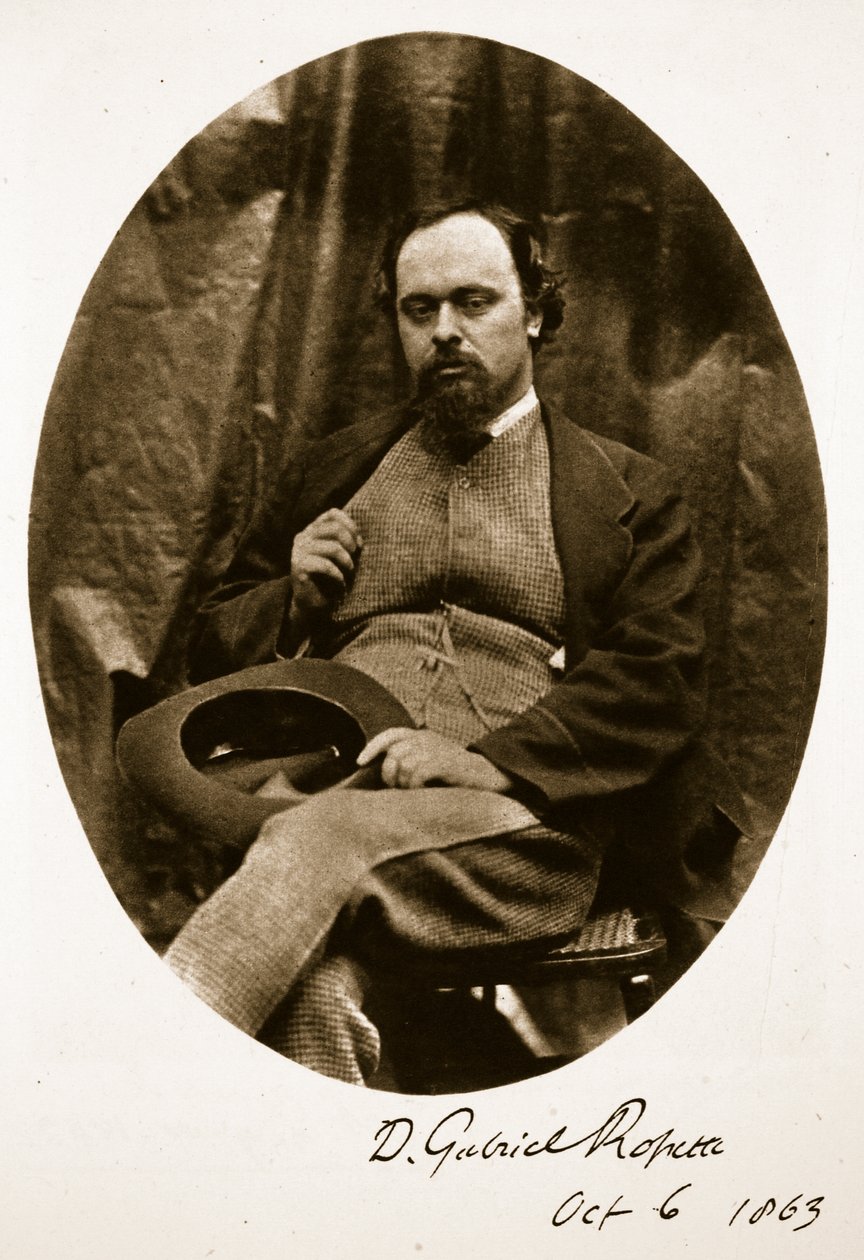 Dante Gabriel Rossetti, 6. oktober 1863 (sepia-bilde) av Charles Lutwidge Dodgson